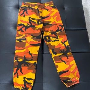 Jurllyshe orange camo cargo pant